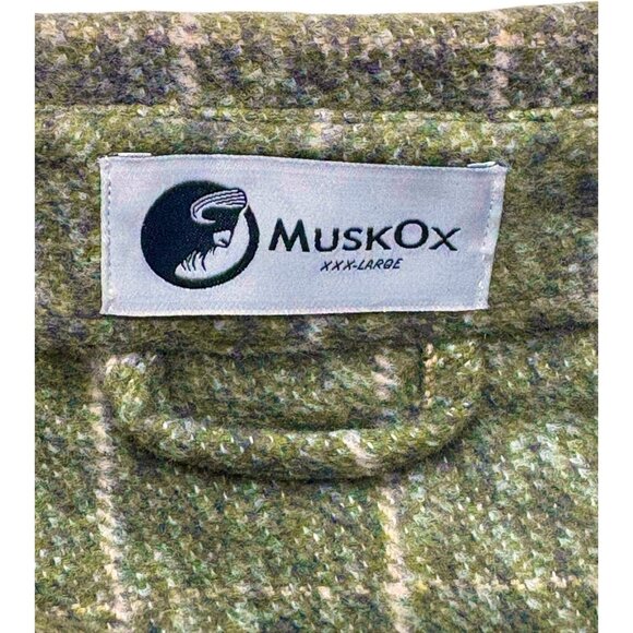 Musk Ox Moss Windowpane Heavyweight Grand Flannel Shirt  **NWOT - Picture 3 of 8